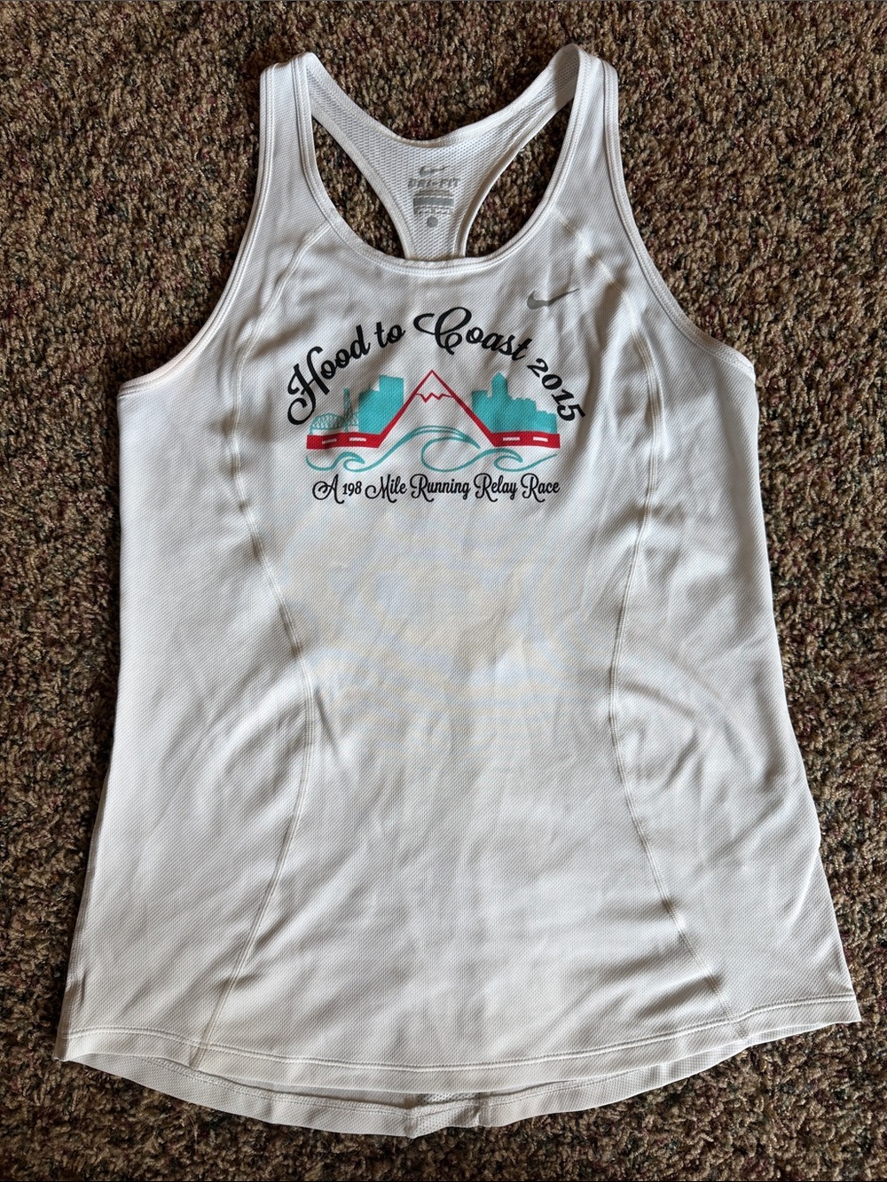 Nike White Hood to Coast 2015 Racerback Tank